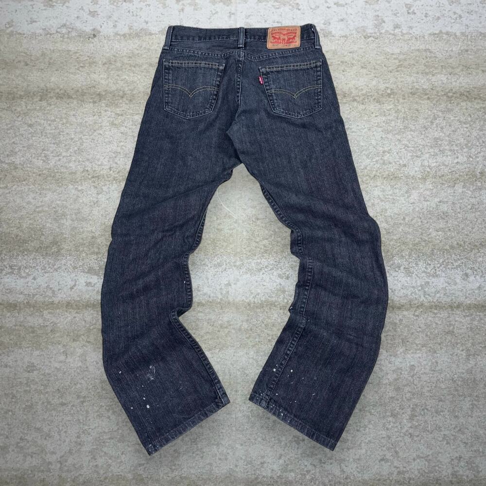 Vintage Y2K Levis Jeans 514 29x32 Slim Straight Fit Smoke Black Wash Denim